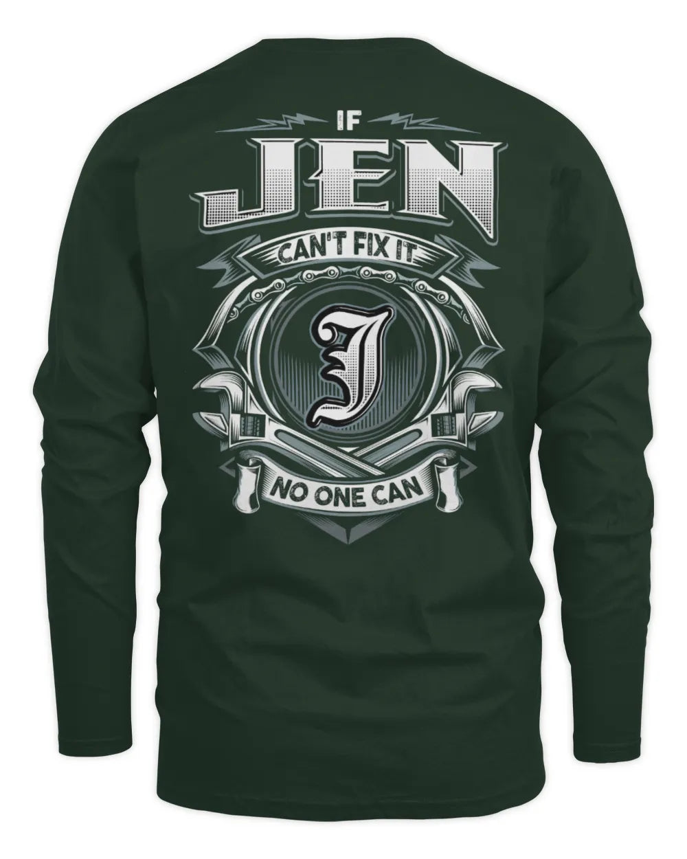 JEN AP81-K4-626 - Personalized Ahmed Quote Apparel “If Ahmed Can't Fix It, No One Can” - Men's Long Sleeved T-Shirt - Forest Green