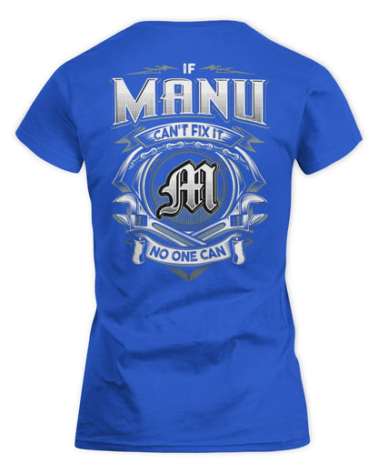 MANU AP81-K4-626 - Personalized Ahmed Quote Apparel “If Ahmed Can't Fix It, No One Can” - Women's Standard T-Shirt - Royal