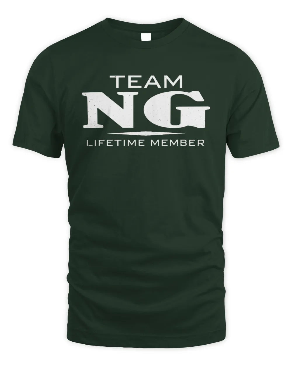 NG BL62-K4-128 - Personalized “Team NAME Lifetime Member” - Unisex Standard T-Shirt - Forest Green