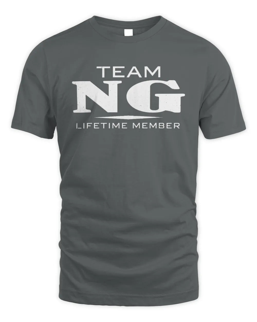 NG BL62-K4-128 - Personalized “Team NAME Lifetime Member” - Unisex Standard T-Shirt - Charcoal