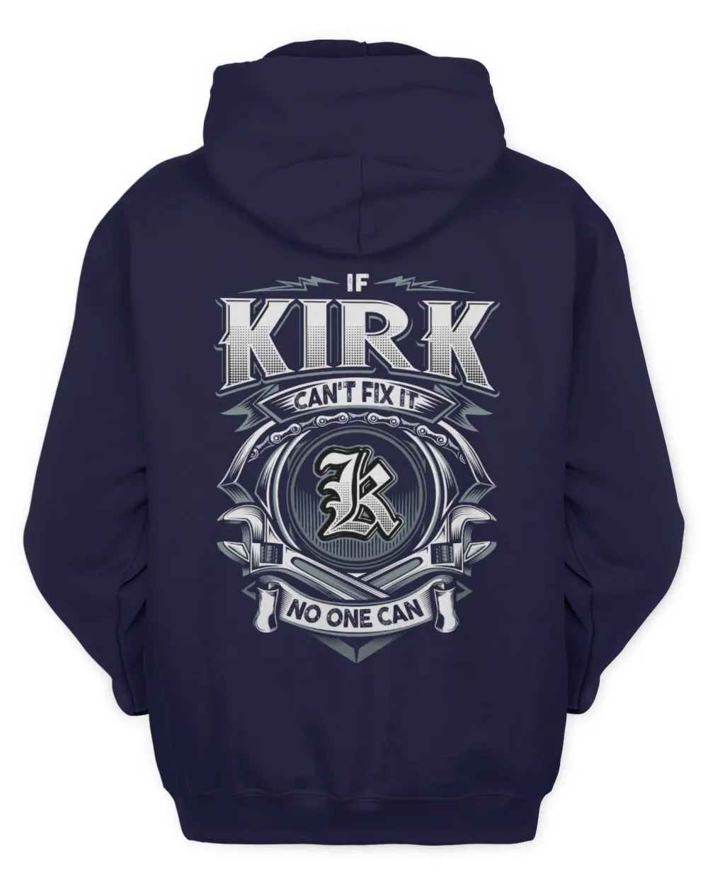KIRK AP81-K4-626 - Personalized Ahmed Quote Apparel “If Ahmed Can't Fix It, No One Can” - Unisex Hoodie - Navy