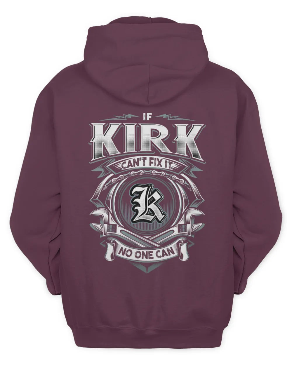 KIRK AP81-K4-626 - Personalized Ahmed Quote Apparel “If Ahmed Can't Fix It, No One Can” - Unisex Hoodie - Maroon