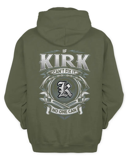 KIRK AP81-K4-626 - Personalized Ahmed Quote Apparel “If Ahmed Can't Fix It, No One Can” - Unisex Hoodie - Military Green