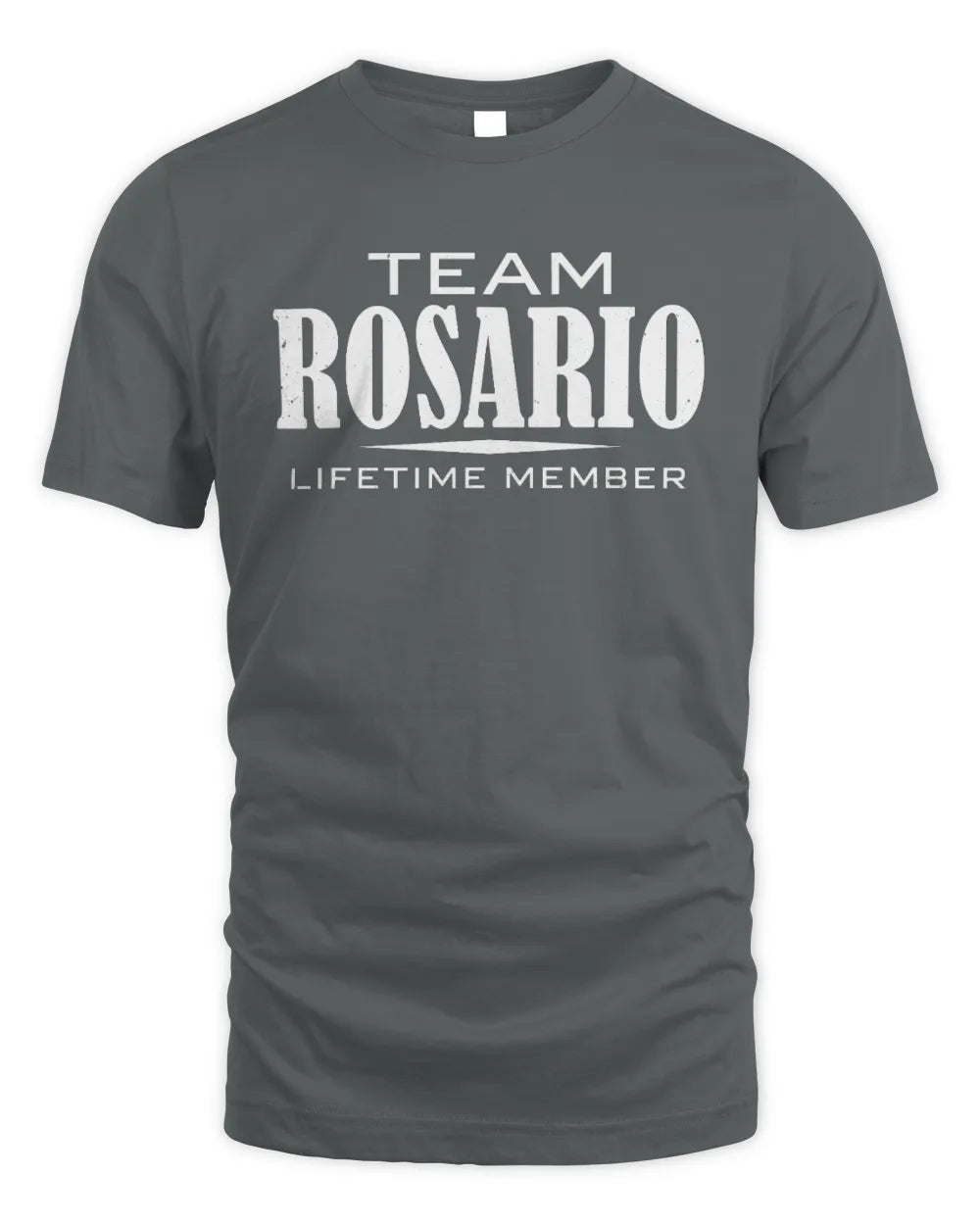 ROSARIO BL62-K4-128 - Personalized “Team NAME Lifetime Member” - Unisex Standard T-Shirt - Charcoal