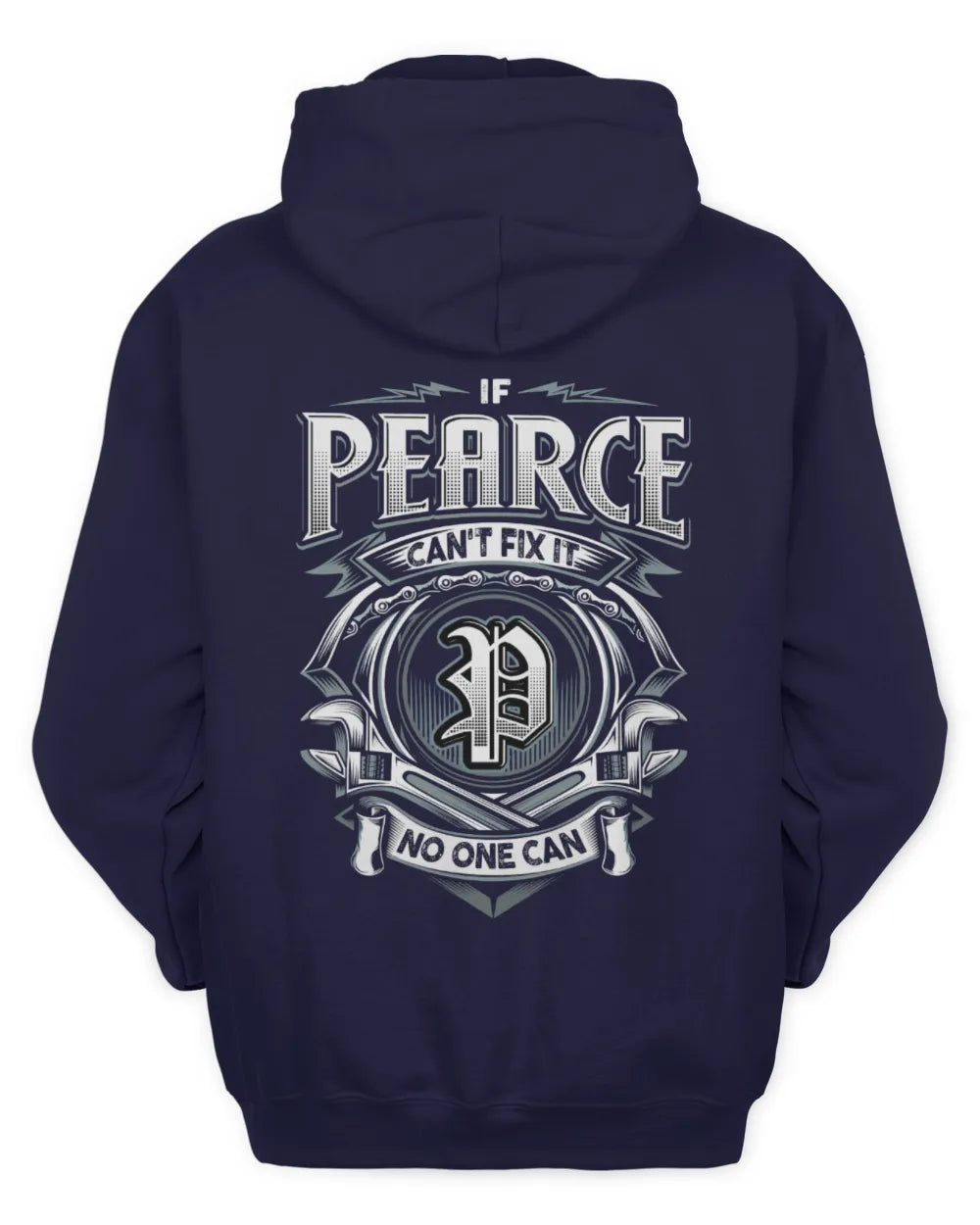 PEARCE AP81-K4-626 - Personalized Ahmed Quote Apparel “If Ahmed Can't Fix It, No One Can” - Unisex Hoodie - Navy