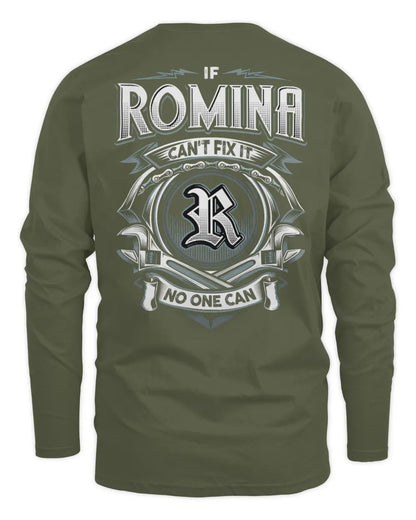 ROMINA AP81-K4-626 - Personalized Ahmed Quote Apparel “If Ahmed Can't Fix It, No One Can” - Men's Long Sleeved T-Shirt - Military Green