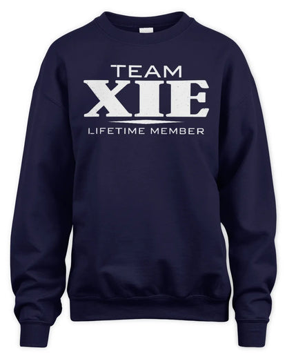 XIE BL62-K4-128 - Personalized “Team NAME Lifetime Member” - Unisex Sweatshirt - Navy