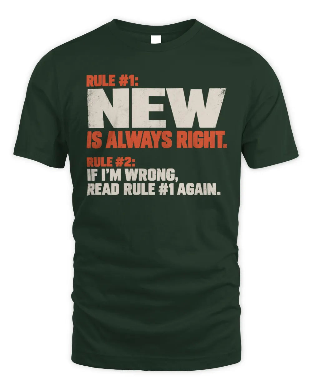 NEW NP1-H006 
Always Right Personalized Name T-Shirt – Funny Custom Name Shirt - Unisex Standard T-Shirt - Forest Green