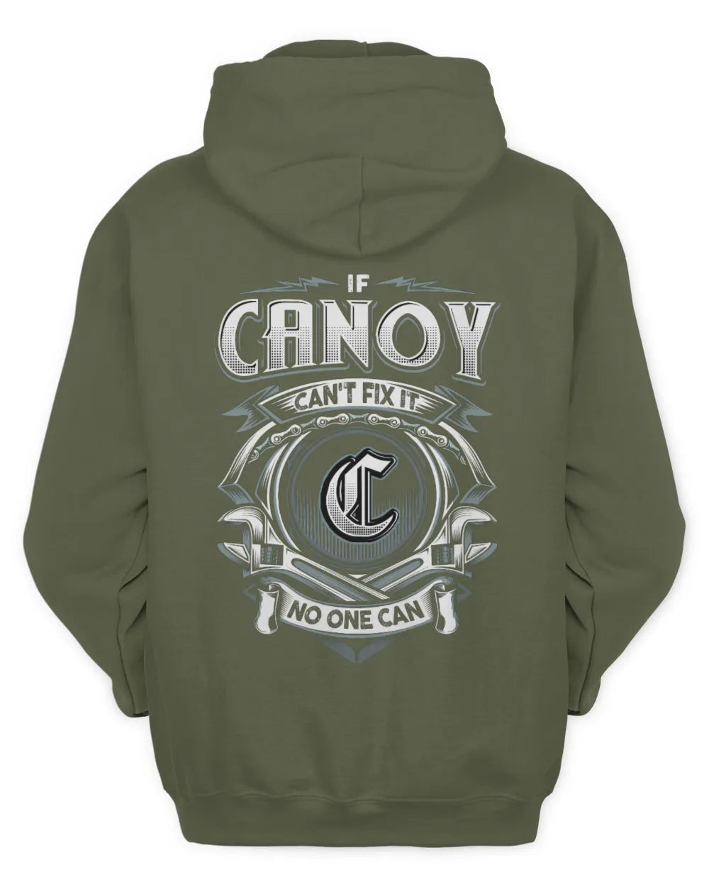CANOY AP81-K4-626 - Personalized Ahmed Quote Apparel “If Ahmed Can't Fix It, No One Can” - Unisex Hoodie - Military Green
