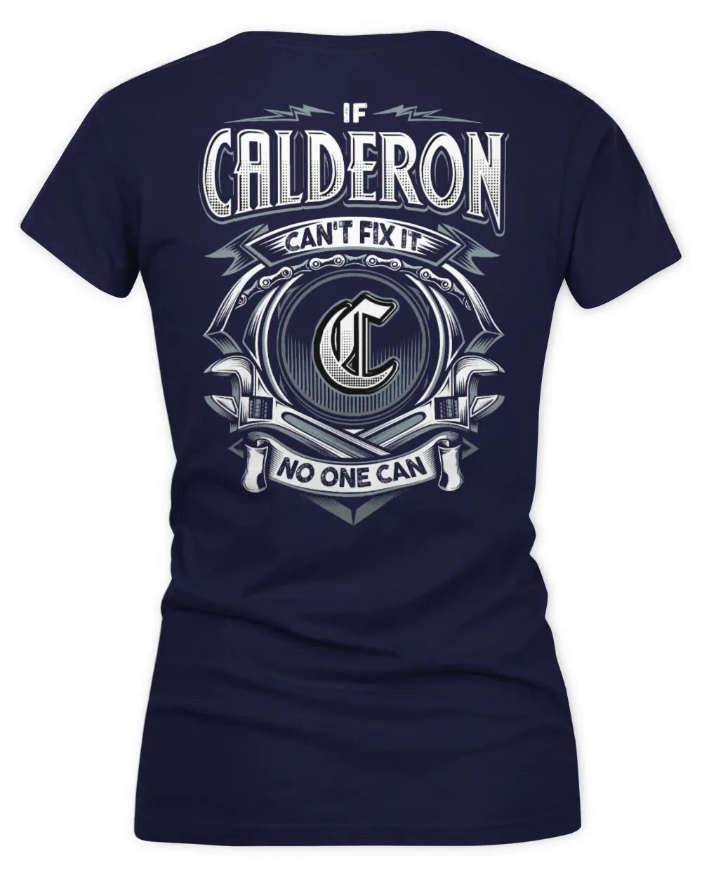 CALDERON AP81-K4-626 - Personalized Ahmed Quote Apparel “If Ahmed Can't Fix It, No One Can” - Women's V-Neck T-Shirt - Navy