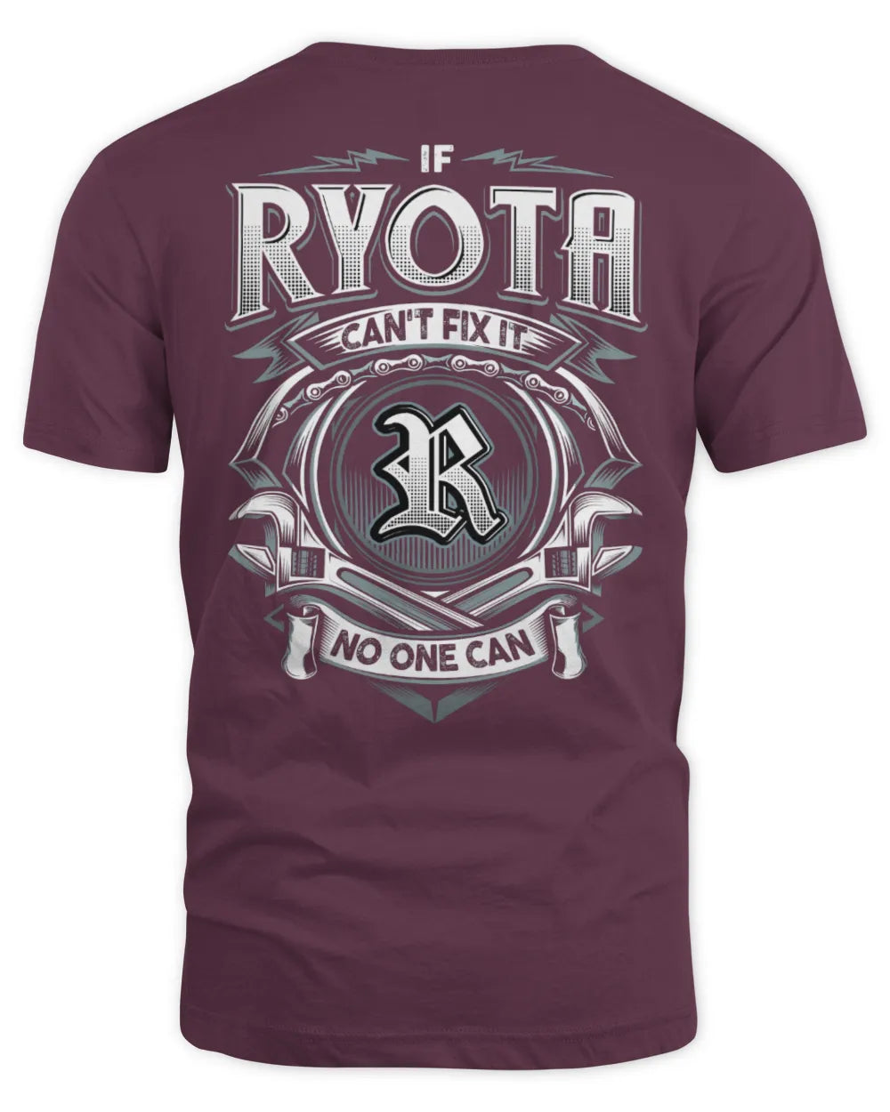 RYOTA AP81-K4-626 - Personalized Ahmed Quote Apparel “If Ahmed Can't Fix It, No One Can” - Unisex Standard T-Shirt - Maroon