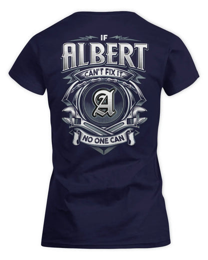 ALBERT AP81-K4-626 - Personalized Ahmed Quote Apparel “If Ahmed Can't Fix It, No One Can” - Women's Standard T-Shirt - Navy