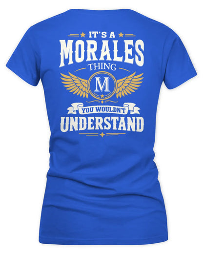 MORALES KT06-M008 It’s a [NAME] Thing – You Wouldn’t Understand | Personalized Vintage T-Shirt - Women's V-Neck T-Shirt - Royal
