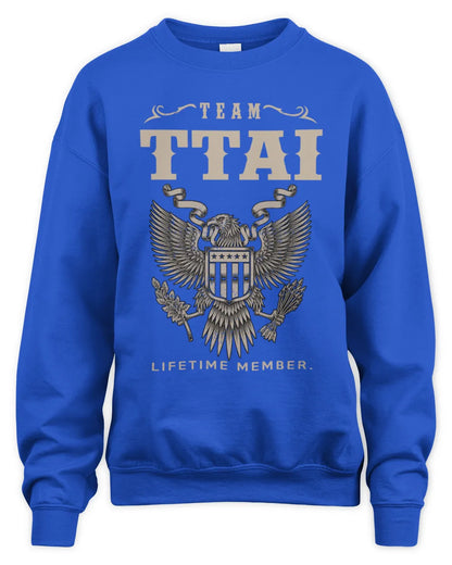 TTAI TP06-K82 – Personalized Classic Style Apparel “Team NAME Lifetime Member” - Unisex Sweatshirt - Royal