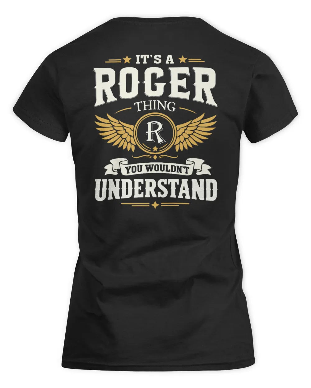 ROGER KT06-M008 It’s a [NAME] Thing – You Wouldn’t Understand | Personalized Vintage T-Shirt - Women's Standard T-Shirt - Black