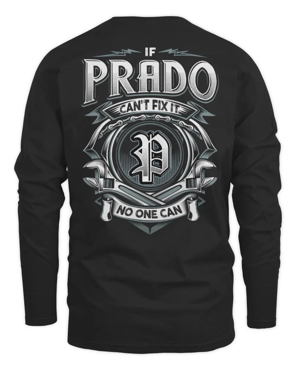 PRADO AP81-K4-626 - Personalized Ahmed Quote Apparel “If Ahmed Can't Fix It, No One Can” - Men's Long Sleeved T-Shirt - Black