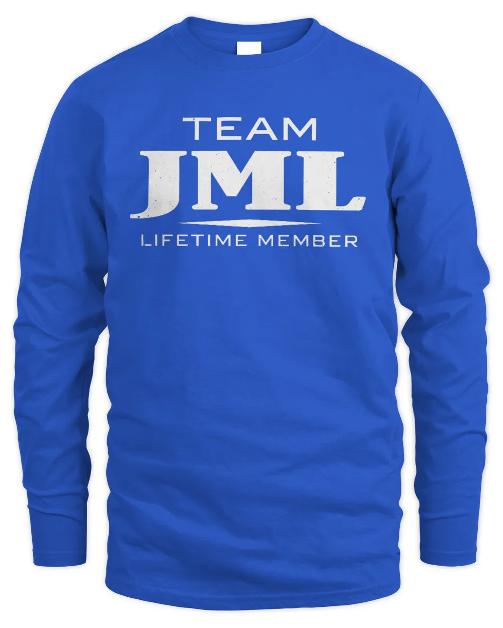 JML BL62-K4-128 - Personalized “Team NAME Lifetime Member” - Men's Long Sleeved T-Shirt - Royal