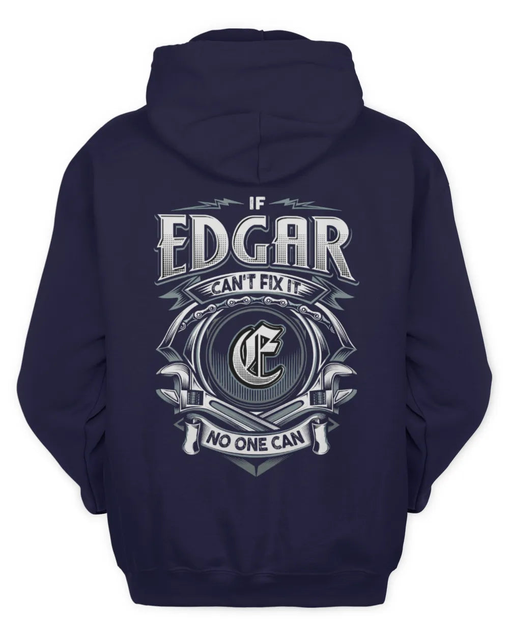 EDGAR AP81-K4-626 - Personalized Ahmed Quote Apparel “If Ahmed Can't Fix It, No One Can” - Unisex Hoodie - Navy