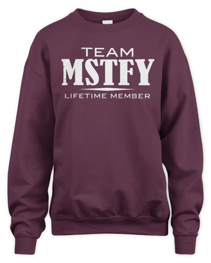 MSTFY BL62-K4-128 - Personalized “Team NAME Lifetime Member” - Unisex Sweatshirt - Maroon