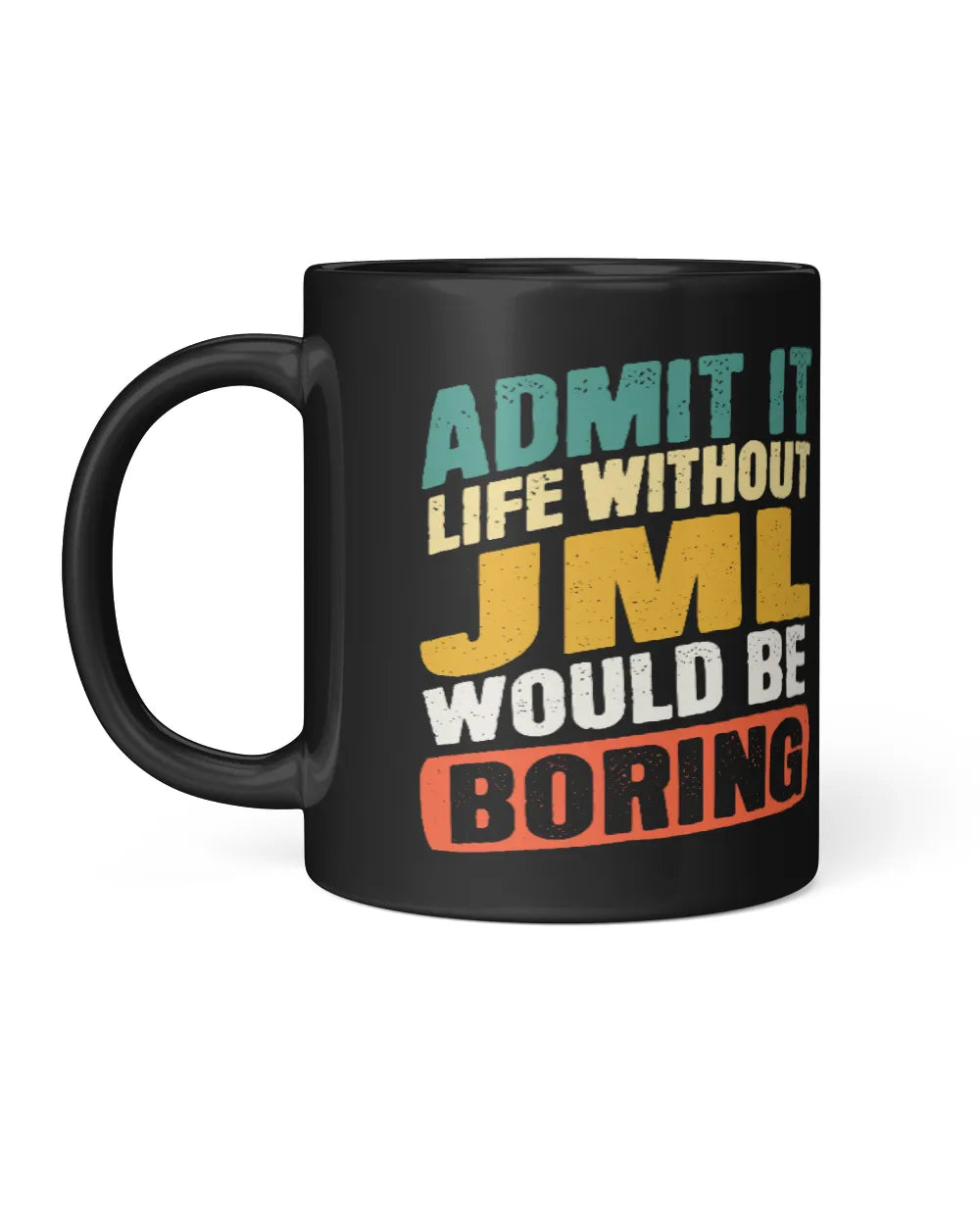 JML CP01-H4 Personalized Black Mug – Custom Name Coffee Cup - Black Mug 11oz - Black