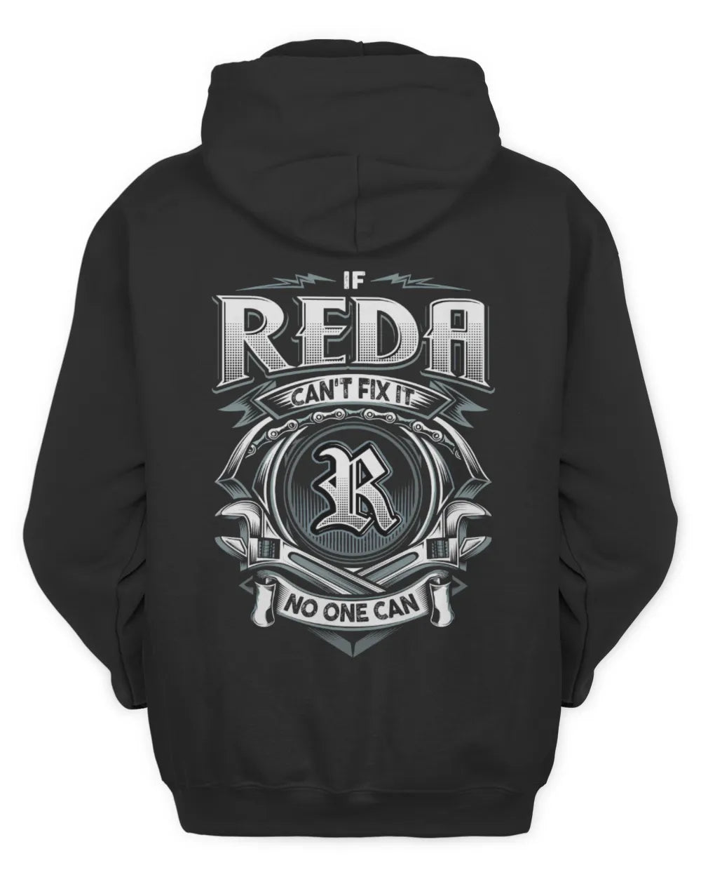 REDA AP81-K4-626 - Personalized Ahmed Quote Apparel “If Ahmed Can't Fix It, No One Can” - Unisex Hoodie - Black
