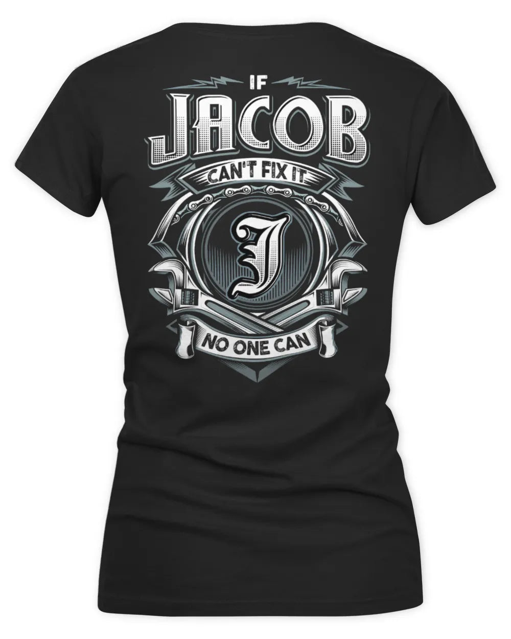 JACOB AP81-K4-626 - Personalized Ahmed Quote Apparel “If Ahmed Can't Fix It, No One Can” - Women's V-Neck T-Shirt - Black