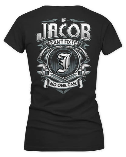 JACOB AP81-K4-626 - Personalized Ahmed Quote Apparel “If Ahmed Can't Fix It, No One Can” - Women's V-Neck T-Shirt - Black