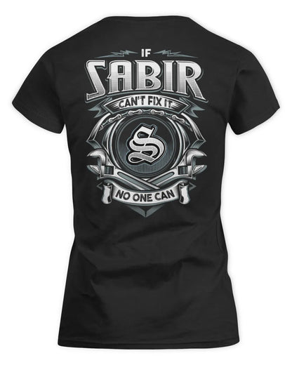 SABIR AP81-K4-626 - Personalized Ahmed Quote Apparel “If Ahmed Can't Fix It, No One Can” - Women's Standard T-Shirt - Black
