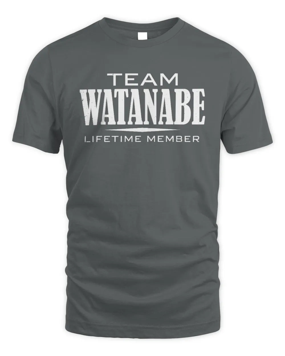 WATANABE BL62-K4-128 - Personalized “Team NAME Lifetime Member” - Unisex Standard T-Shirt - Charcoal