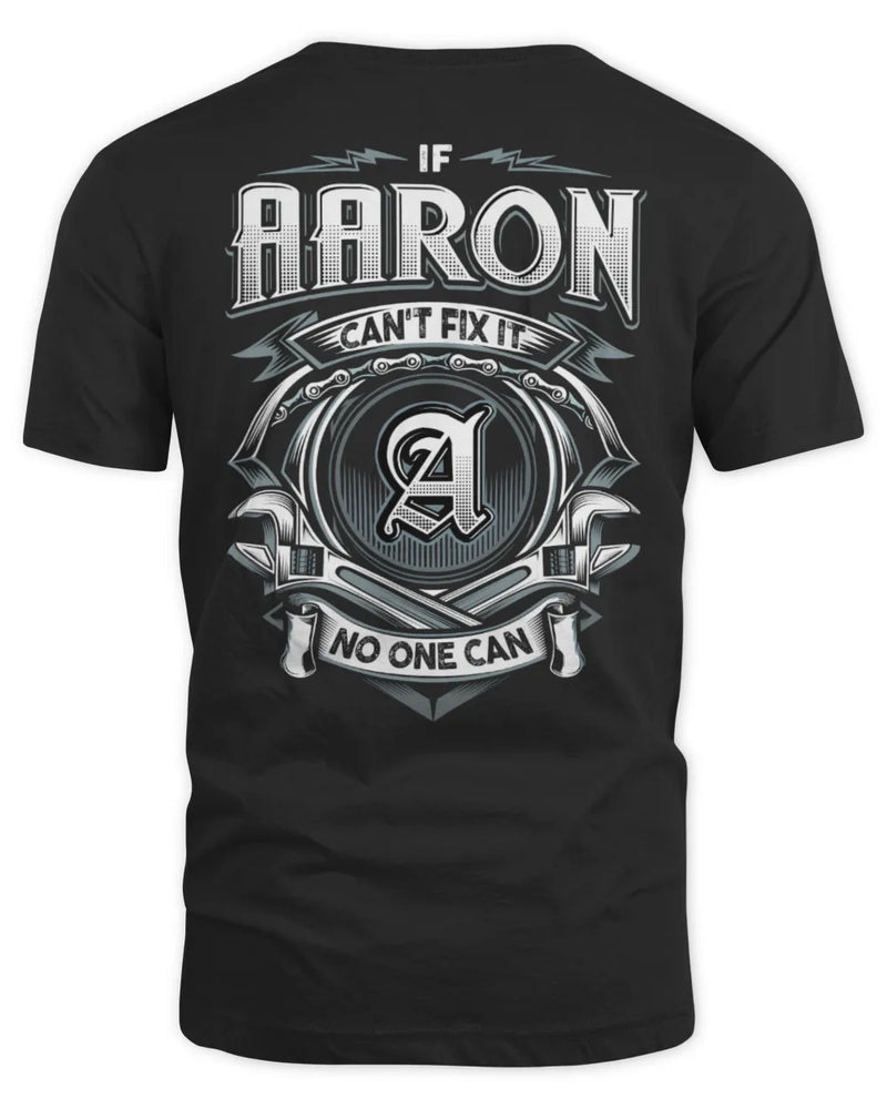 AARON AP81-K4-626 - Personalized Ahmed Quote Apparel “If Ahmed Can't Fix It, No One Can” - Unisex Standard T-Shirt - Black