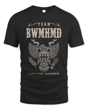BWMHMD TP06-K82 – Personalized Classic Style Apparel “Team NAME Lifetime Member” - Unisex Standard T-Shirt - Black
