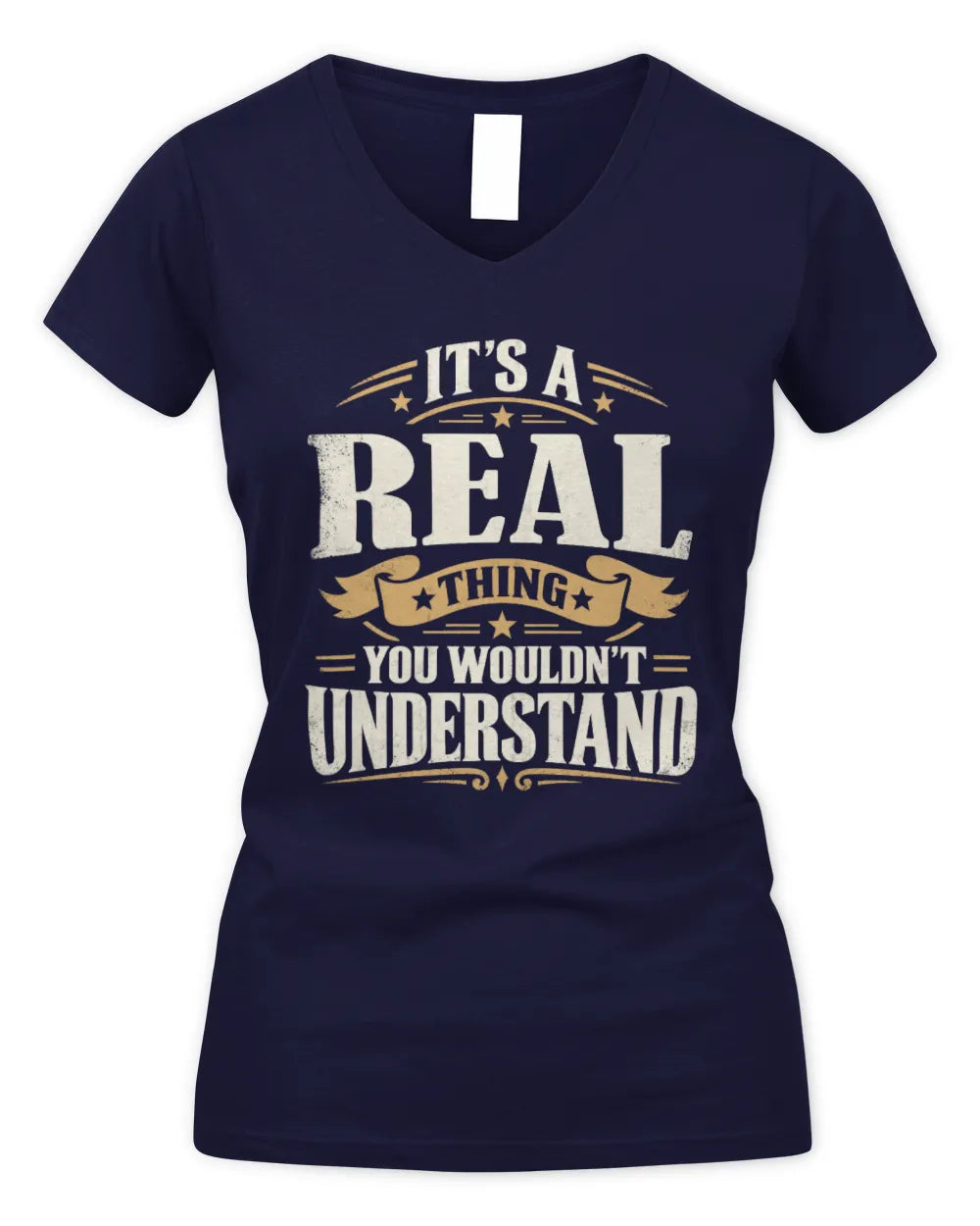REAL P08 TH51 - Personalized “It’s a/an [NAME] Thing – You Wouldn’t Understand” Shirt - Women's V-Neck T-Shirt - Navy