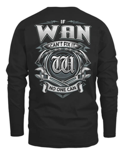 WAN AP81-K4-626 - Personalized Ahmed Quote Apparel “If Ahmed Can't Fix It, No One Can” - Men's Long Sleeved T-Shirt - Black