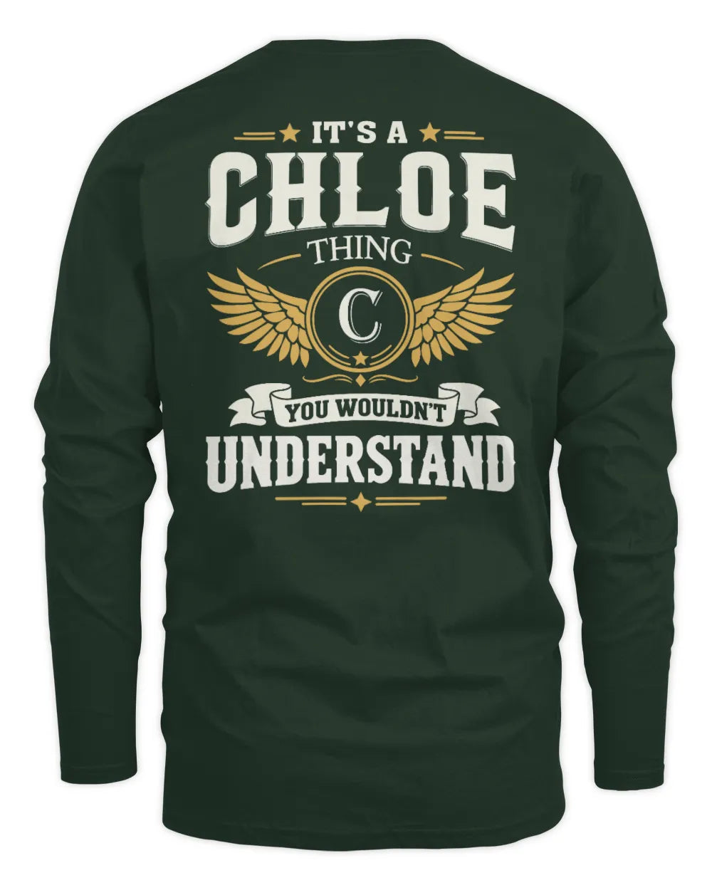CHLOE KT06-M008 It’s a [NAME] Thing – You Wouldn’t Understand | Personalized Vintage T-Shirt - Men's Long Sleeved T-Shirt - Forest Green