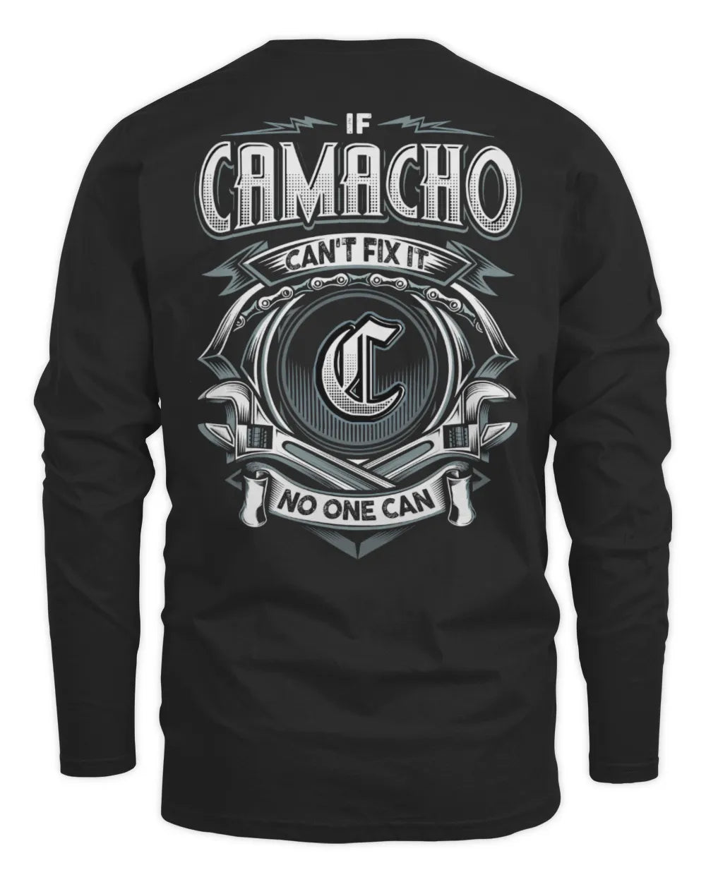 CAMACHO AP81-K4-626 - Personalized Ahmed Quote Apparel “If Ahmed Can't Fix It, No One Can” - Men's Long Sleeved T-Shirt - Black