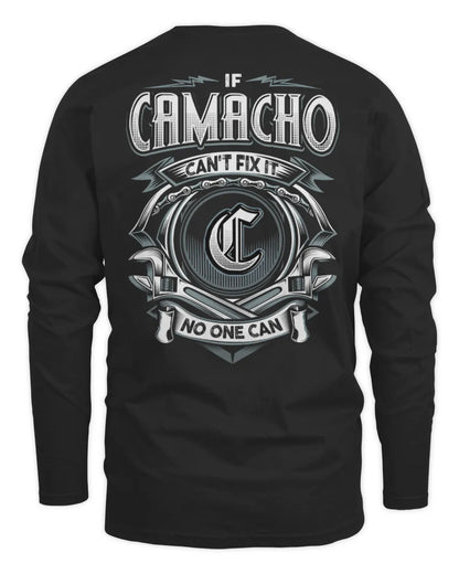 CAMACHO AP81-K4-626 - Personalized Ahmed Quote Apparel “If Ahmed Can't Fix It, No One Can” - Men's Long Sleeved T-Shirt - Black