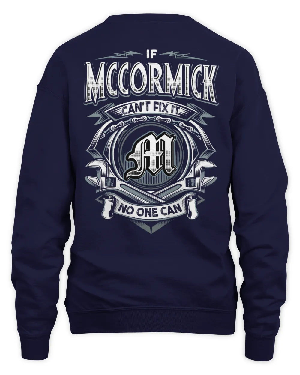 MCCORMICK AP81-K4-626 - Personalized Ahmed Quote Apparel “If Ahmed Can't Fix It, No One Can” - Unisex Sweatshirt - Navy