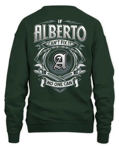ALBERTO AP81-K4-626 - Personalized Ahmed Quote Apparel “If Ahmed Can't Fix It, No One Can” - Unisex Sweatshirt - Forest Green