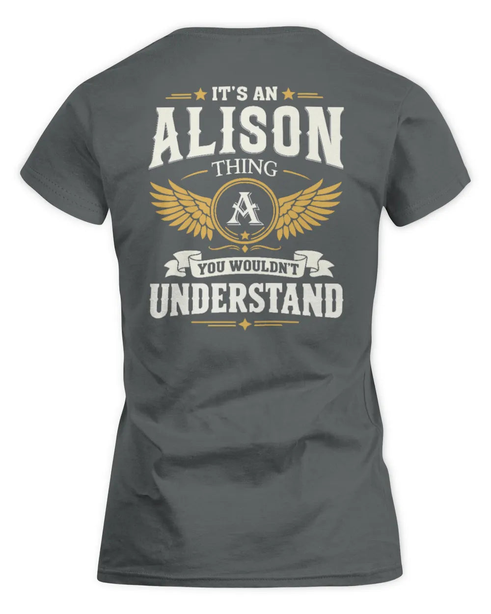 ALISON KT06-M008 It’s a [NAME] Thing – You Wouldn’t Understand | Personalized Vintage T-Shirt - Women's Standard T-Shirt - Charcoal