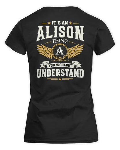 ALISON KT06-M008 It’s a [NAME] Thing – You Wouldn’t Understand | Personalized Vintage T-Shirt - Women's Standard T-Shirt - Black