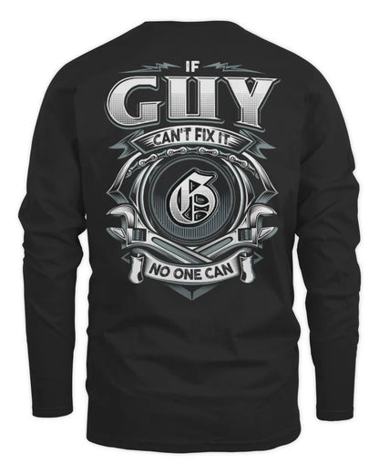 GUY AP81-K4-626 - Personalized Ahmed Quote Apparel “If Ahmed Can't Fix It, No One Can” - Men's Long Sleeved T-Shirt - Black