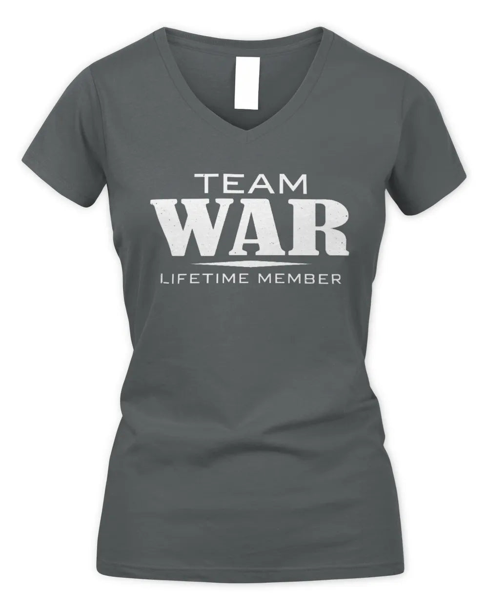 WAR BL62-K4-128 - Personalized “Team NAME Lifetime Member” - Women's V-Neck T-Shirt - Charcoal