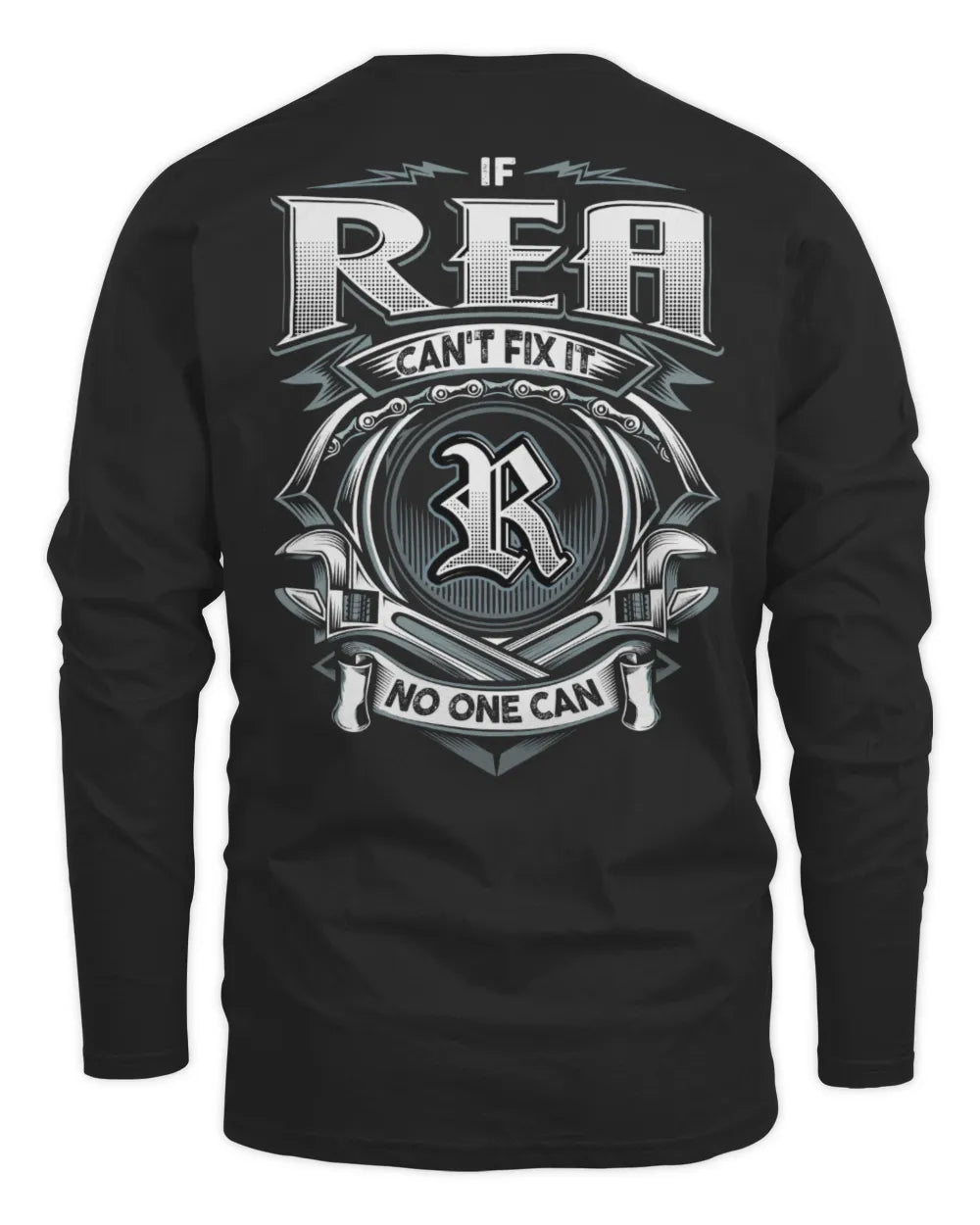 REA AP81-K4-626 - Personalized Ahmed Quote Apparel “If Ahmed Can't Fix It, No One Can” - Men's Long Sleeved T-Shirt - Black