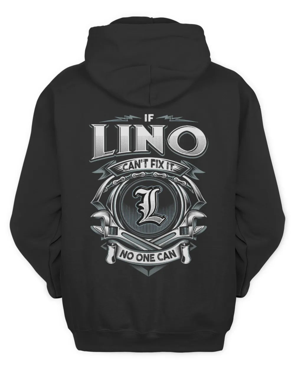 LINO AP81-K4-626 - Personalized Ahmed Quote Apparel “If Ahmed Can't Fix It, No One Can” - Unisex Hoodie - Black
