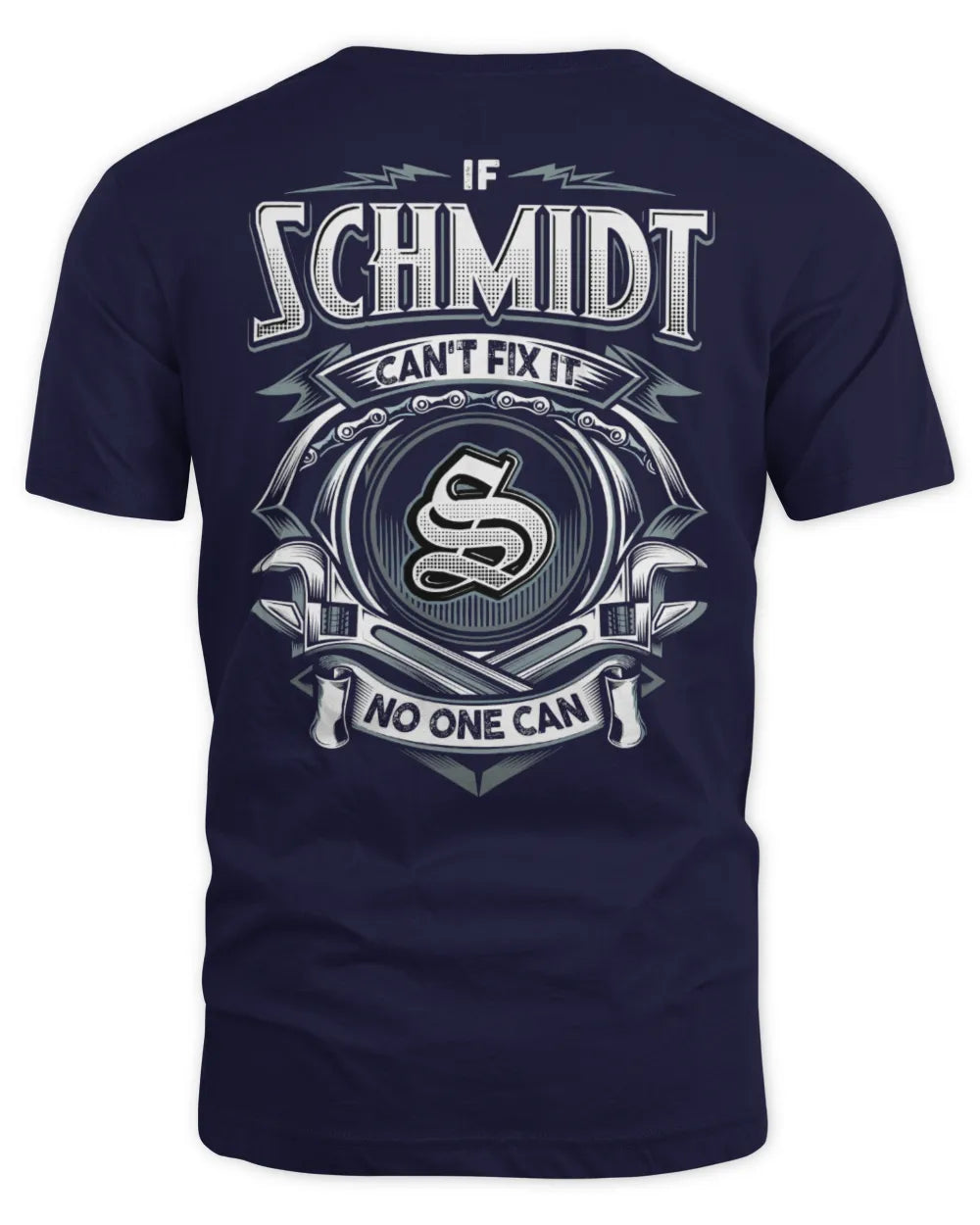 SCHMIDT AP81-K4-626 - Personalized Ahmed Quote Apparel “If Ahmed Can't Fix It, No One Can” - Unisex Standard T-Shirt - Navy