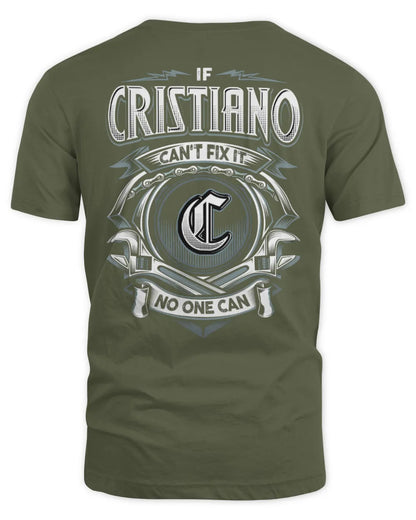 CRISTIANO AP81-K4-626 - Personalized Ahmed Quote Apparel “If Ahmed Can't Fix It, No One Can” - Unisex Standard T-Shirt - Military Green