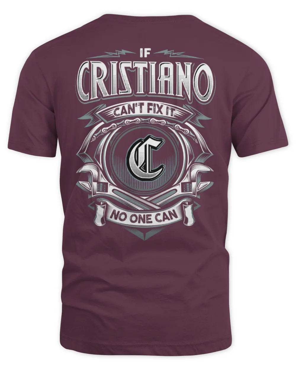 CRISTIANO AP81-K4-626 - Personalized Ahmed Quote Apparel “If Ahmed Can't Fix It, No One Can” - Unisex Standard T-Shirt - Maroon