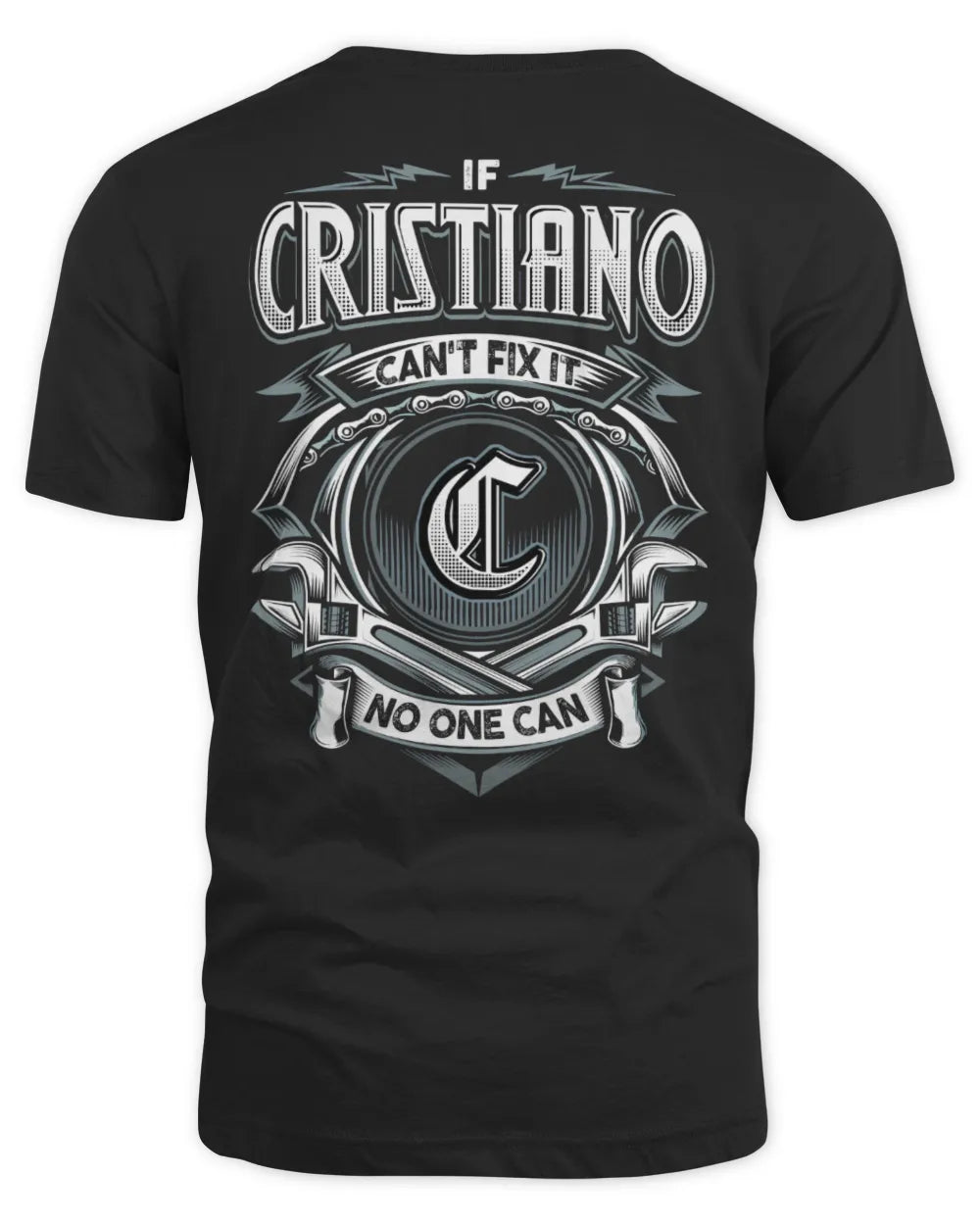 CRISTIANO AP81-K4-626 - Personalized Ahmed Quote Apparel “If Ahmed Can't Fix It, No One Can” - Unisex Standard T-Shirt - Black