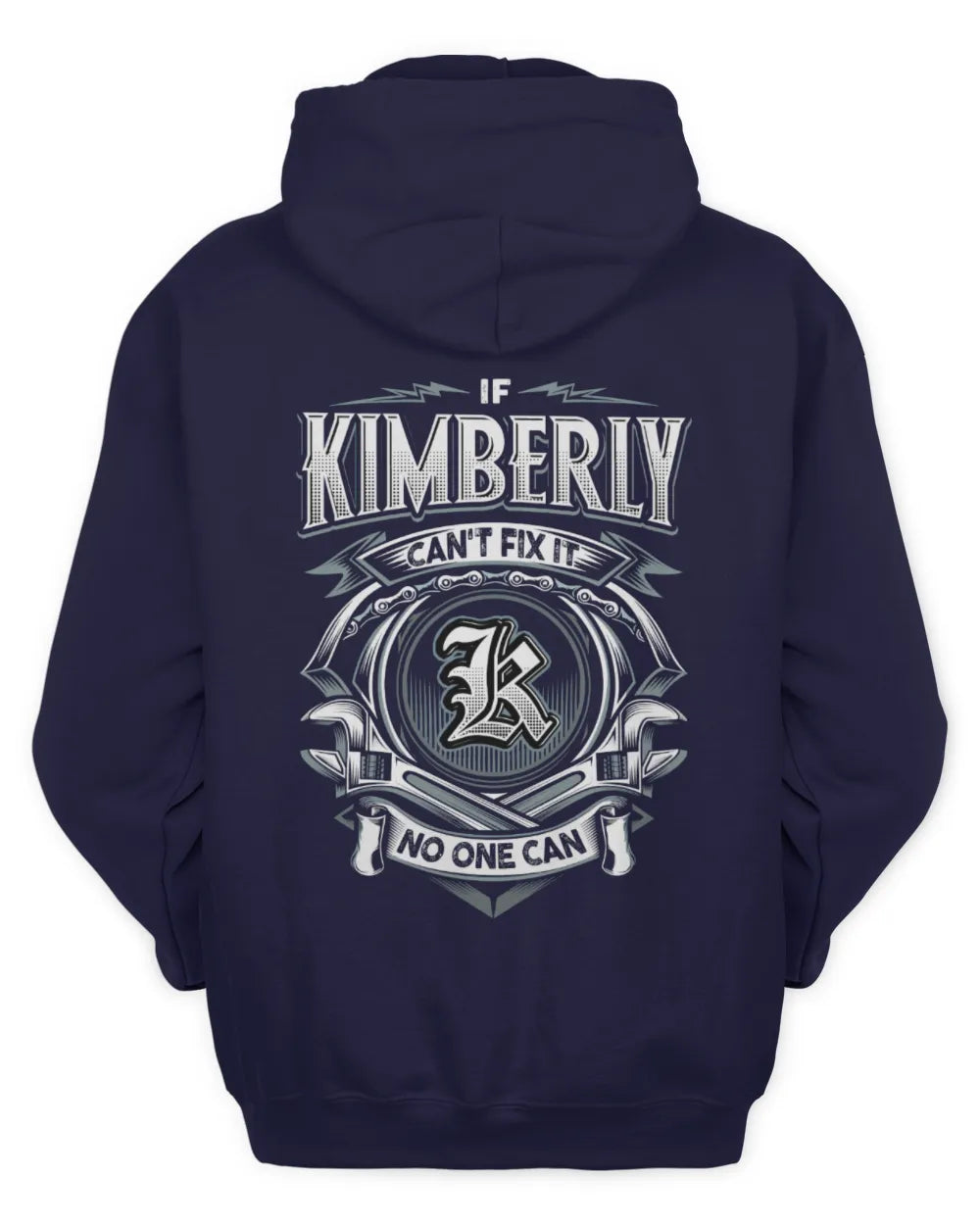 KIMBERLY AP81-K4-626 - Personalized Ahmed Quote Apparel “If Ahmed Can't Fix It, No One Can” - Unisex Hoodie - Navy