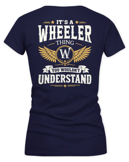 WHEELER KT06-M008 It’s a [NAME] Thing – You Wouldn’t Understand | Personalized Vintage T-Shirt - Women's V-Neck T-Shirt - Navy